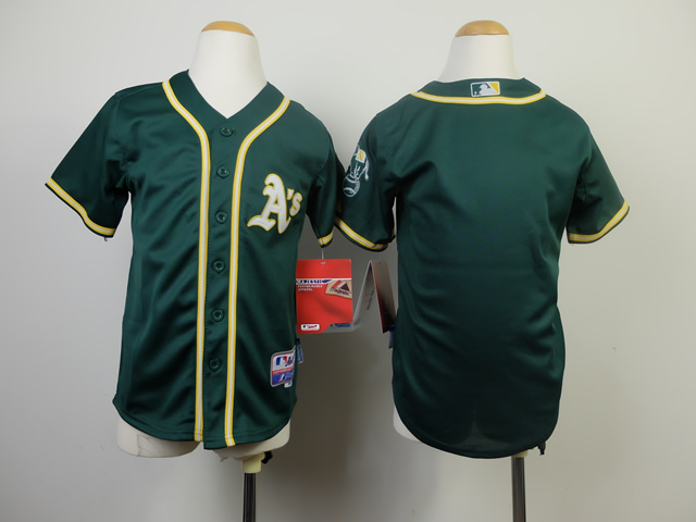 Youth Oakland Athletics Blank Green MLB Jerseys->oakland athletics->MLB Jersey